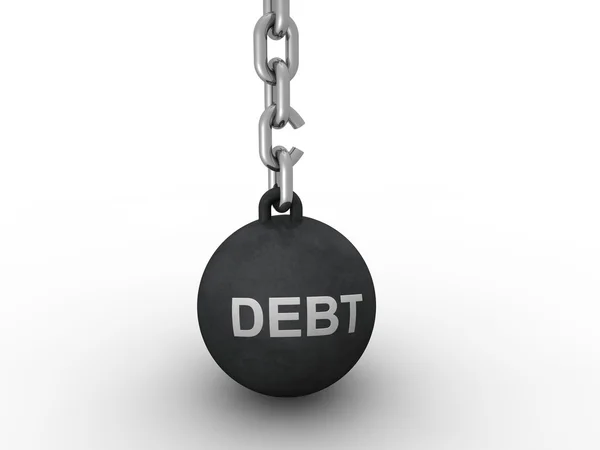 Conceito de dívida — Fotografia de Stock