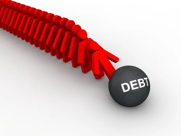 Pojęcie Długu — Zdjęcie stockowe