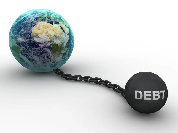 Pojęcie długu — Zdjęcie stockowe