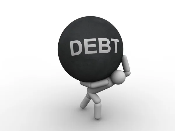 Koncept dluhu — Stock fotografie