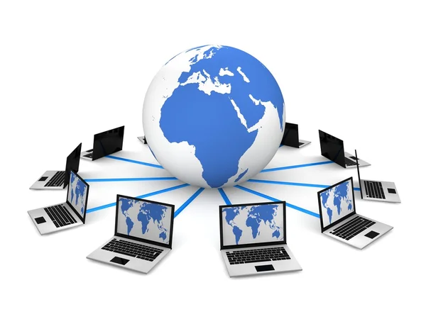 Global bilgisayar ağı — Stok fotoğraf