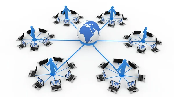 Global bilgisayar ağı — Stok fotoğraf