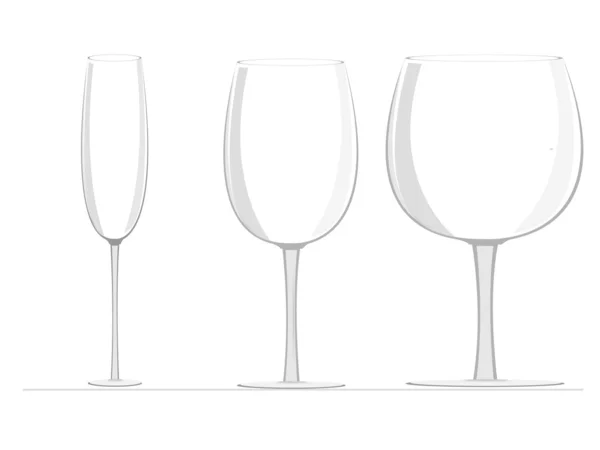 Set von Weinglas — Stockvektor