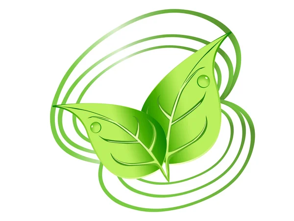 Folhas verdes design — Vetor de Stock