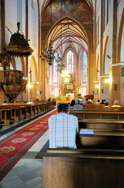 stock image Pray in catholic church