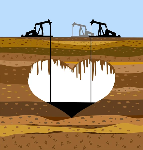 Ölfördernde Industrie — Stockvektor