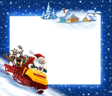 New Year's background Santa Claus clipart