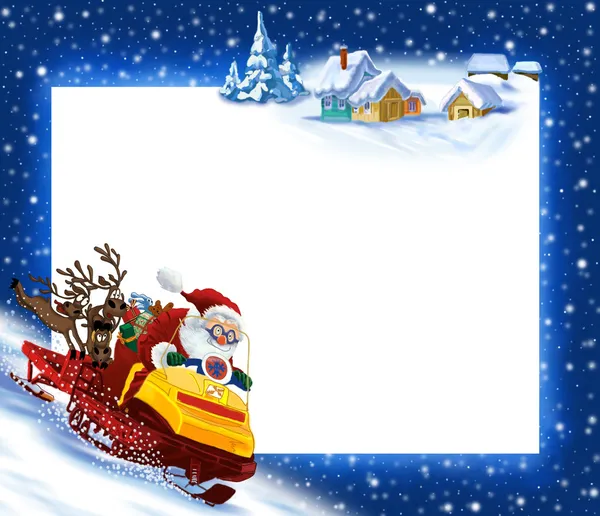 New Year's achtergrond Santa Claus — Stockfoto