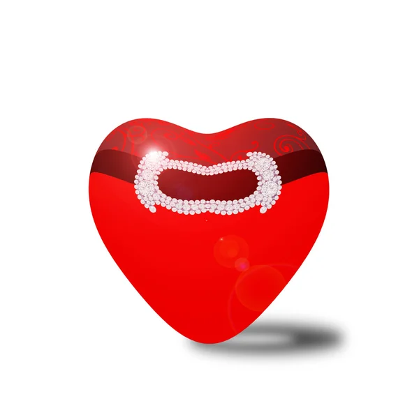 Heart Decorated Brooch — Stock Photo, Image