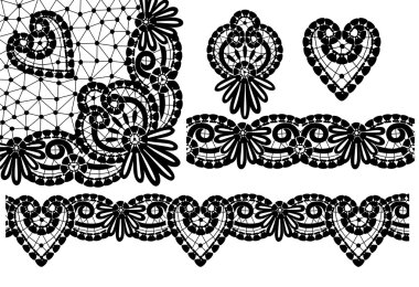 Elements of lace clipart