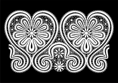 Vector lace elements clipart