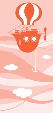 Flying ship clipart