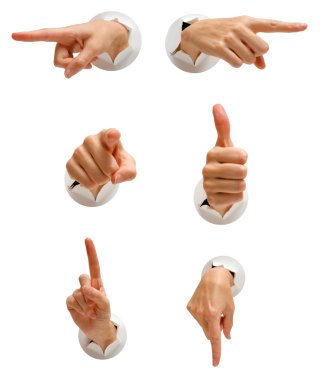 Hand set collection clipart