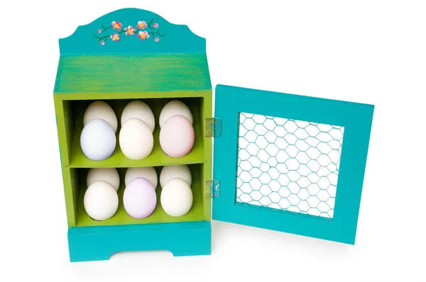 Colorful easter egg holder — Stock Photo, Image