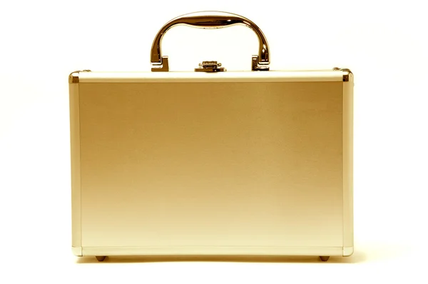 Golden briefcase — Stock Photo, Image