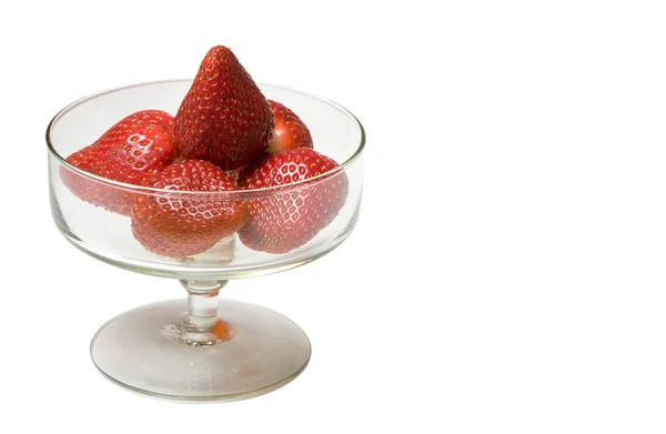 Erdbeeren in einer Tasse Stockbild