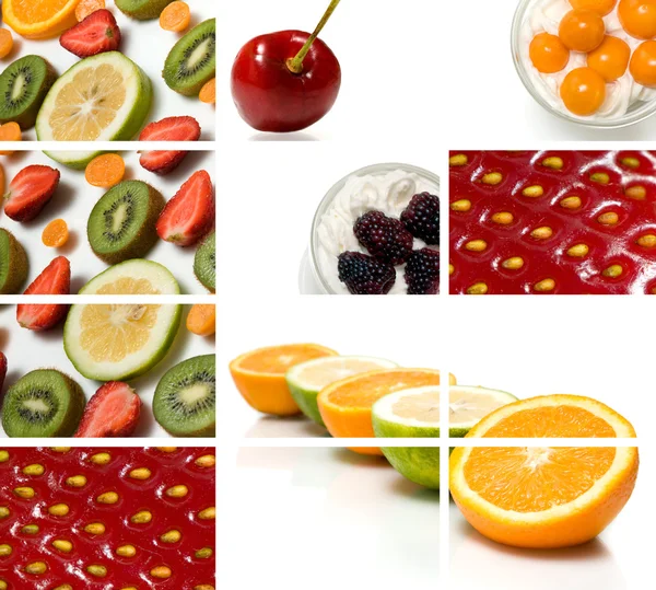 Composição de fruta colorida Imagens Royalty-Free