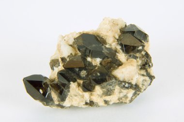 Quartz crystals are black clipart