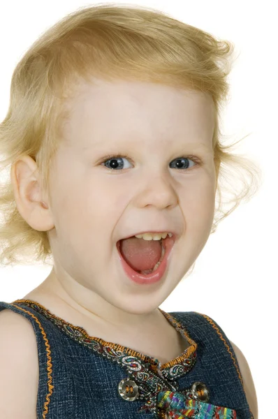 Small child smiles — Stock Photo, Image