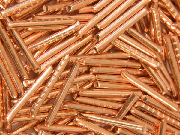 Contexto de fatias de cobre — Fotografia de Stock