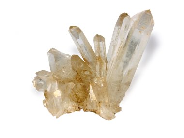 Crystals of a kaltsit and quartz clipart