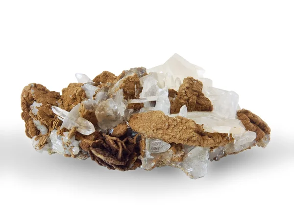 Kristalle aus Kalzit und Quarz — Stockfoto