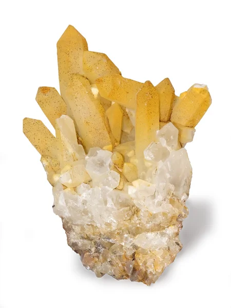 Bergkristall auf weißem Hintergrund — Stockfoto