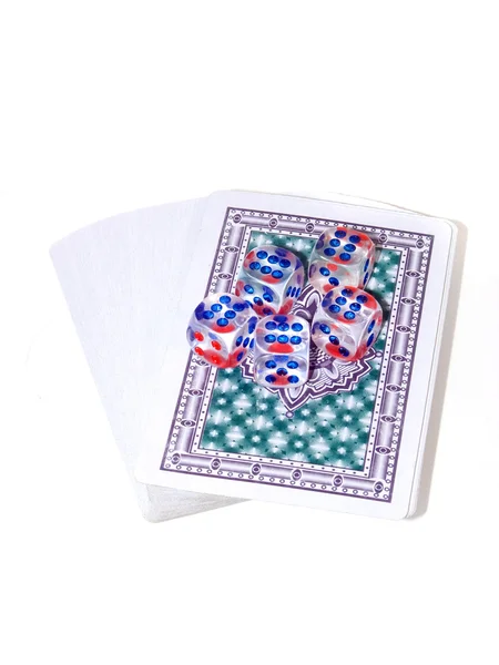 Jugar a las cartas y a los huesos — Foto de Stock