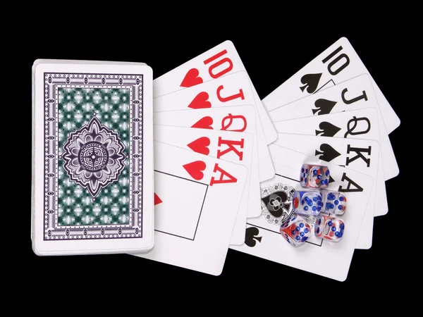 카드 놀이 뼈 — 스톡 사진