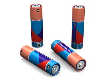 Four AA Batteries clipart
