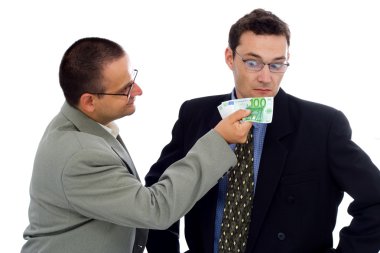 Businessman or politician bribe clipart