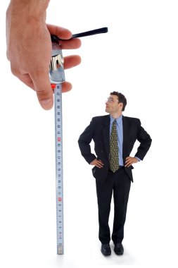 Measuring a men clipart