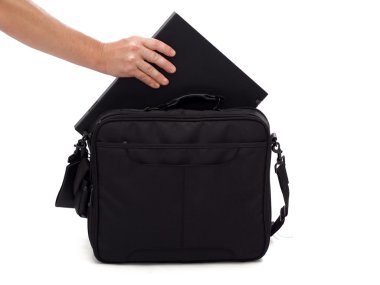 Laptop and case clipart