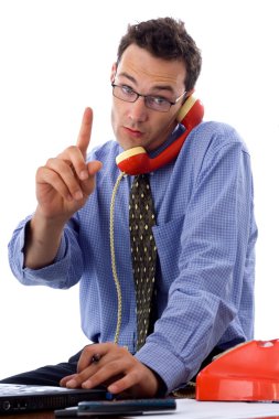 Talking on the phone clipart