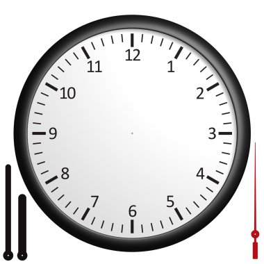 Customizable blank clock clipart