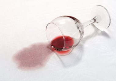 Spilled wineglass clipart