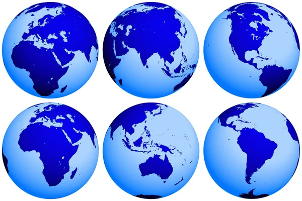 Earth globe views — Stock Photo, Image