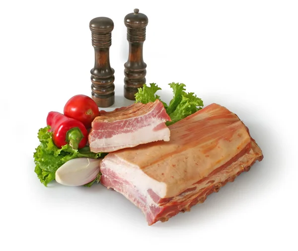 Bacon e legumes — Fotografia de Stock