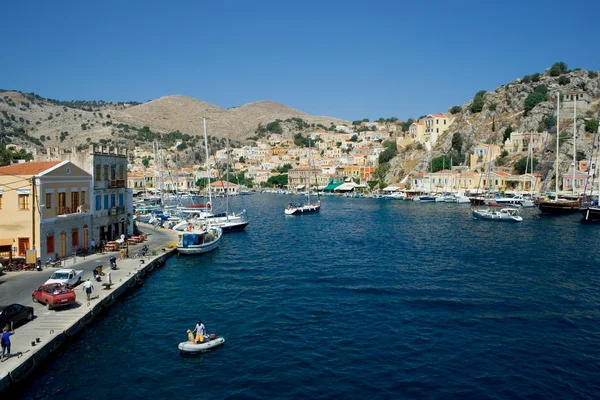 stock image Symi harbour