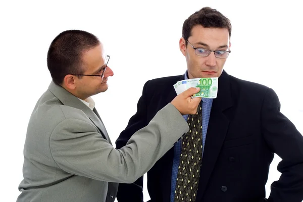 Businessman or politician bribe — Stock Photo, Image