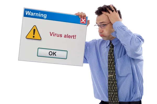 Virüs uyarısı — Stok fotoğraf