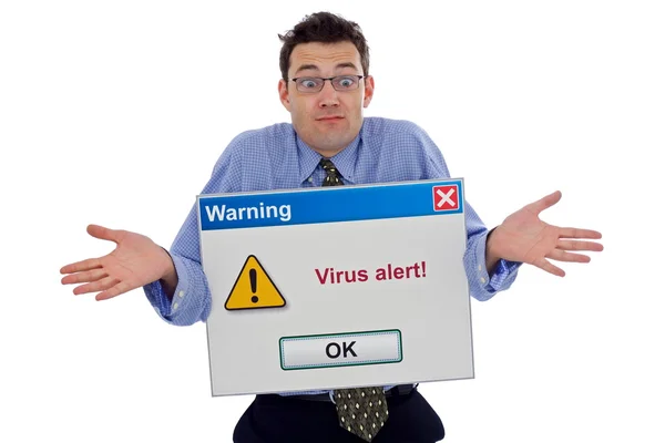 Alarm o wirusie — Zdjęcie stockowe