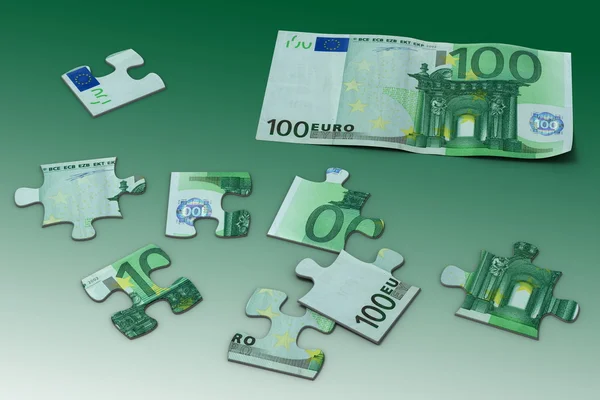Euro puzzle — Stock Photo, Image