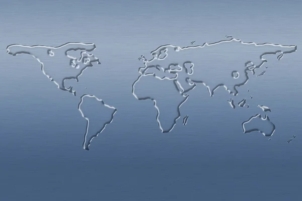 Vatten världskarta — Stockfoto