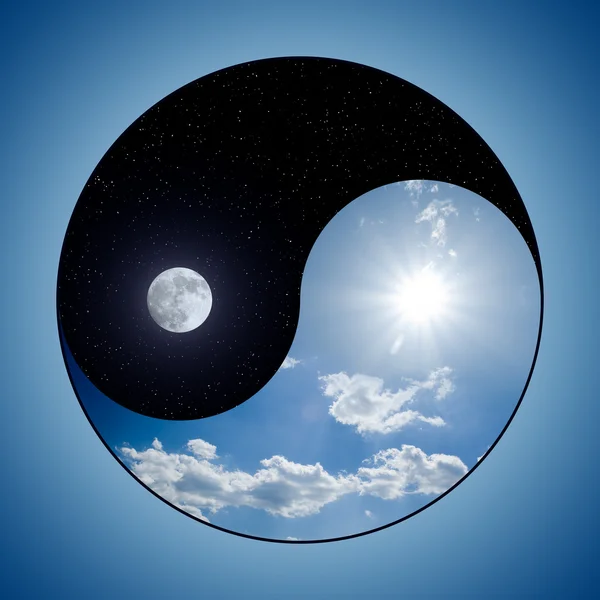 Yin & Yang - Día y noche —  Fotos de Stock