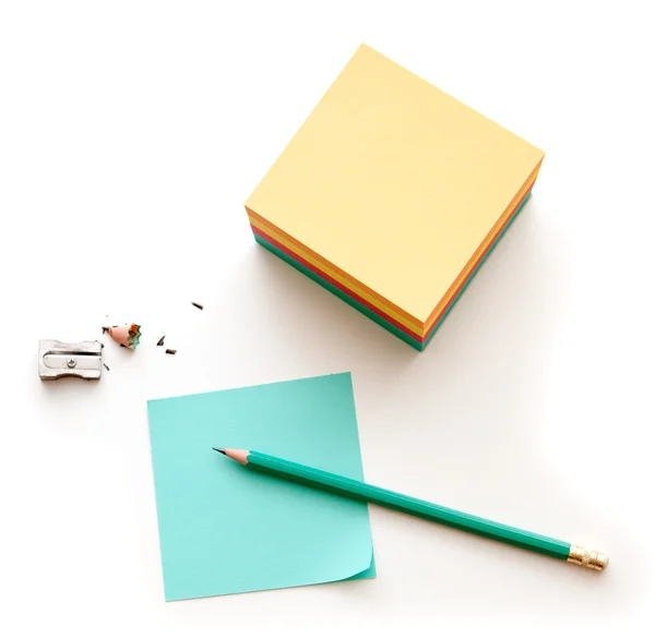 Blok notatki i ołówek — Zdjęcie stockowe