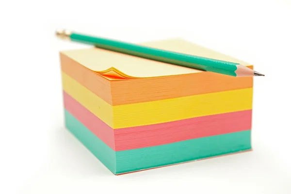 Notes block and pencil — Stock Photo, Image