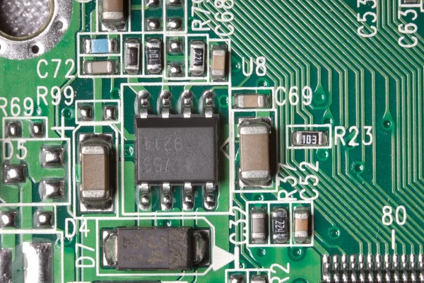Elektriska komponenter makro — Stockfoto