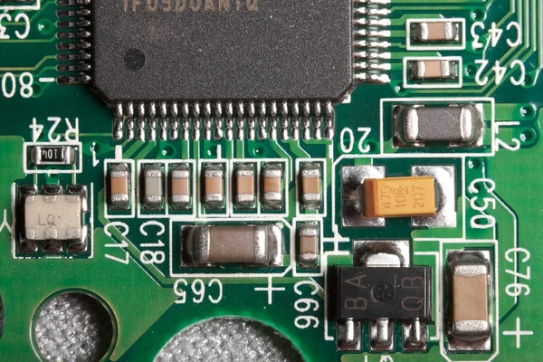 Elektriska komponenter makro — Stockfoto
