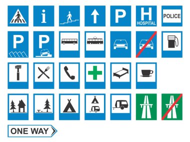 Traffic signs: Information clipart